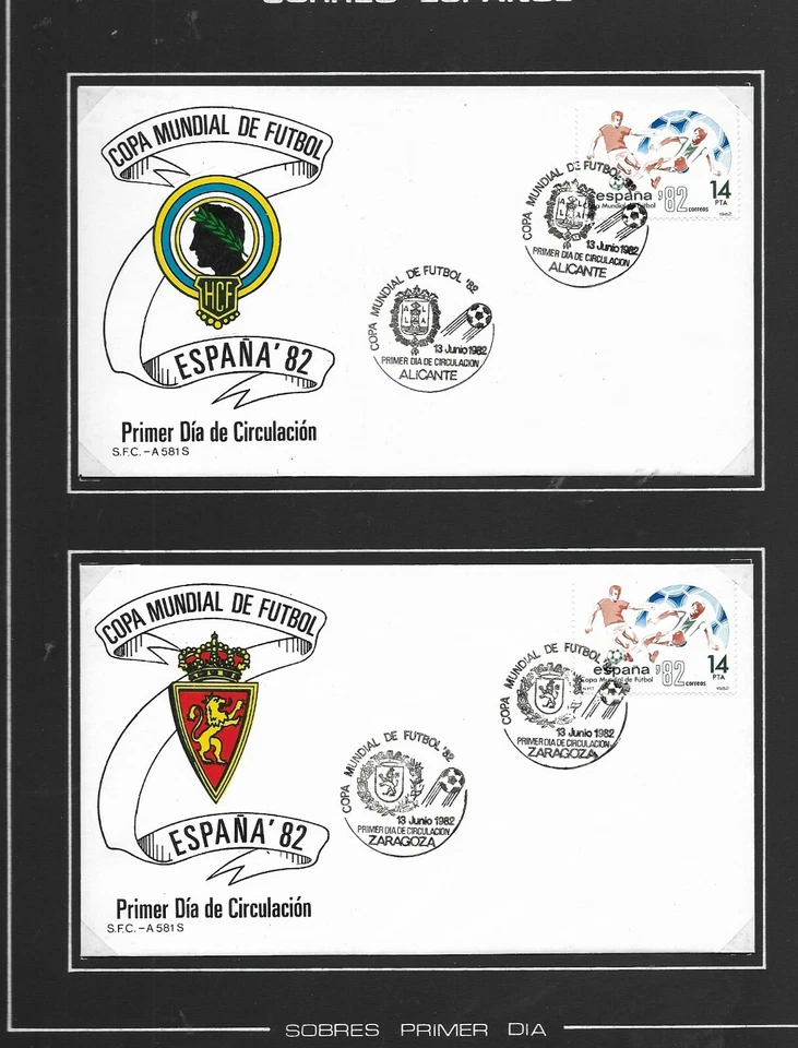 Mundial Futbol España 82 Sobres 1º Dia Alicante Zaragoza (ER-399) - Imagen 1 de 1