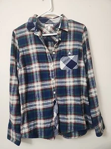 J.Crew Women's Size 8 Plaid Long-Sleeve Buttons Front  - Picture 1 of 10