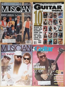 ZZ Top Billy Gibbons Magazine Lot Guitar Player World Musician 1986 1989 1990 - Imagen 1 de 11