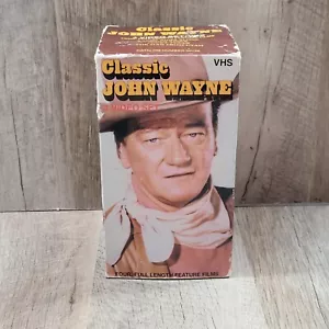 Classic John Wayne 4 Movie Set VHS Video Tape Movie Not Sealed - Foto 1 di 5