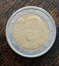2 euros of King Emeritus Juan Carlos I of Spain, year 2005, good condition