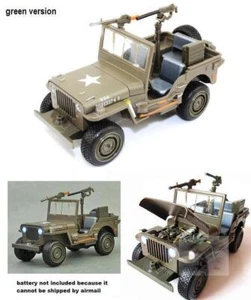1/24 willys military army jeep sound light works diecast toy ON BOX - Picture 1 of 1