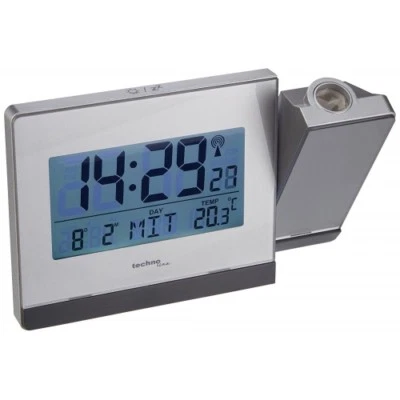 Technoline WT 538 Silber Wecker mit Uhrzeit-Projektion Uhr Alarm - Bild 1 von 3