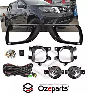 Full Fog Light Spot Driving Lamp KIT Black For Nissan Navara D23 NP300 15~21 - Picture 1 of 4