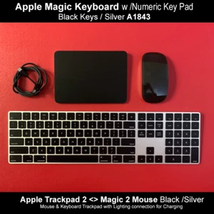 Apple Magic Keyboard - Numpad (A1843) + Trackpad 2 + Magic 2 Maus (Schwarz/Silber) - Bild 1 von 1