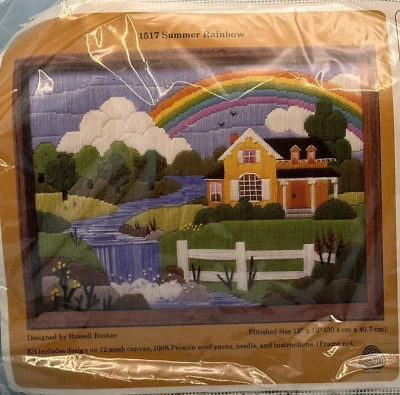 Longstitch Kit  Creative Circle Victorian Home Summer Rainbow 1984 Vintage - Image 1 of 3