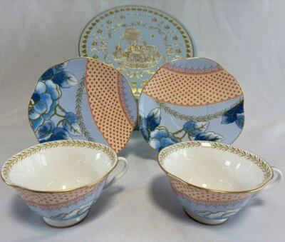Juego de 2 tazas y platillos de té Wedgwood Butterfly Bloom 202u Foto 1 de 4