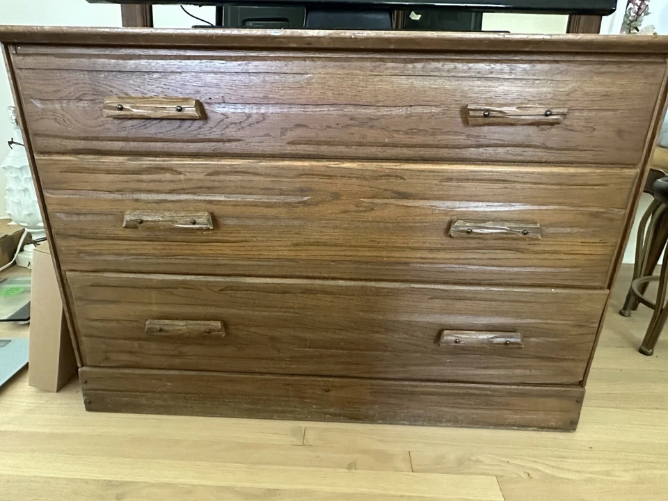 Cajonera vintage de roble rancho A. Brandt con 3 cajones Foto 1 de 4