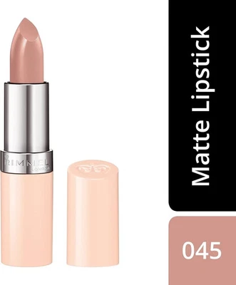Rimmel Lasting Finish Nude Lipstick 45 Rose Nude - 4g - New - Free Postage - Image 1 of 4