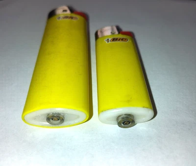 Encendedores Bic recargables hechos a mano personalizados: amarillo sol Foto 1 de 4