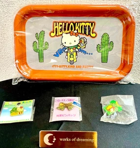 Bandeja de estilo retro de 3 pines con insignia de Hello Kitty de Sanrio estilo limitado y vintage Japón - Imagen 1 de 20