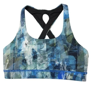 LULULEMON Time To Sweat Bra Size 6 Sun Dazed Multi Blue - Picture 1 of 4