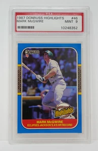 1987 Donruss Highlights #46 Mark McGwire Rookie PSA 9 MINT - Picture 1 of 5