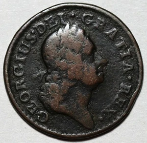 1723 Woods Hibernia Farthing Colonial Coin - Picture 1 of 8