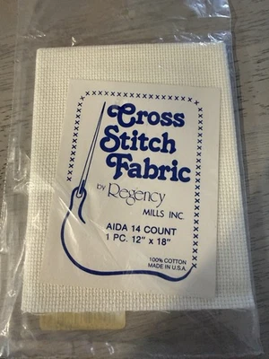 Counted Cross Stitch Fabric Aida Cloth 14 Count Regency Mills 12x18 NIP
