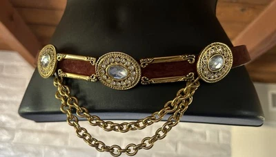 Cinturón medallón cadena dorada vintage Streets Ahead ornamentado Boho Western Festival Foto 1 de 4