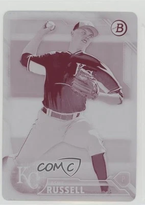 2016 Bowman Prospects Printing Plate Magenta 1/1 Ashe Russell #BP75 f0v - Image 1 of 3