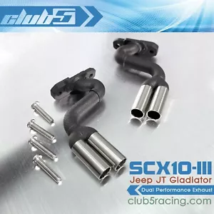 Dual Performance Exhaust for SCX10 III Jeep JT Gladiator - Picture 1 of 7