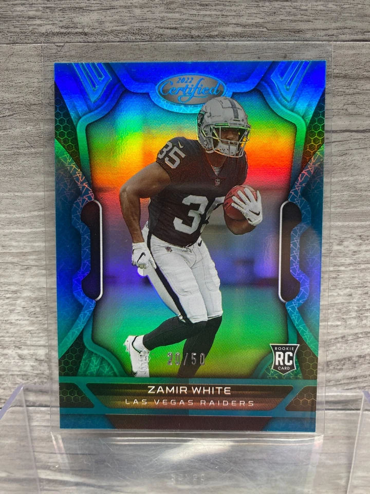 2022 Certified Zamir White /50 Teal #142 Raiders - Image 1 of 2