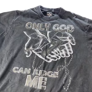 Jesus Shirt Only God Can Judge Me Tag 4XL Fits XL Tall Religious Cross Rap 90s - Bild 1 von 10
