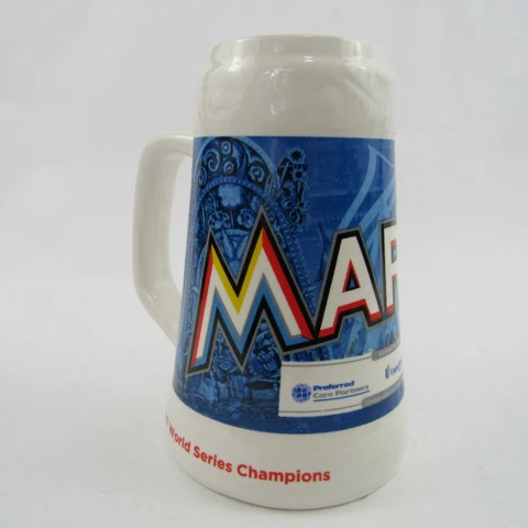 Florida Marlins 1997 and 2003 Baseball World Series Champions Stein Tankard Mug Cover