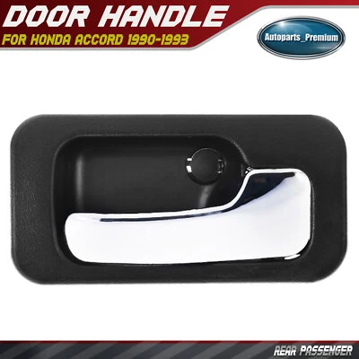 Maçaneta interna traseira do passageiro lateral cromada e vermelha para Honda Accord 1990-1993 - Imagem 1 de 4