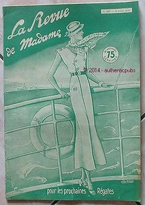 LA REVUE DE MADAME N° 397 DU 6 JUILLET 1933 MODE ART DECO PROCHAINES REGATES TBE - Picture 1 of 1