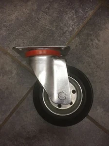 DÖRNER + HELMER Stahlblech Lenkrolle Ø160 mm, Tragfähigkeit 150 kg, Nr. 711202 - Bild 1 von 4