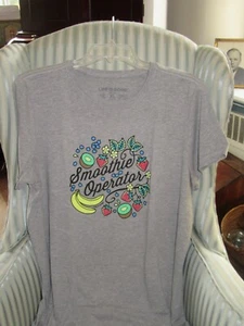 NWT.LIFE IS GOOD WOMEN S/S CRUSHER TEE..COLORFUL FRUIT.."SMOOTHIE OPERATOR" (XL) - Picture 1 of 6
