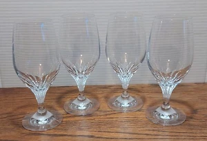 Vtg Schott-Zwiesel crystal swirl wine/water/iced tea stemmed goblets/glasses(x4) - Picture 1 of 9