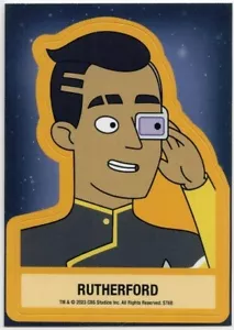 Star Trek: cubiertas inferiores - pegatinas - bandera ST66 Sam Rutherford - tarjeta de inserción - Imagen 1 de 2