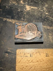 Printing Block “ Stool/Tray Etc. “ Copper Face, Nice Details! - Picture 1 of 4