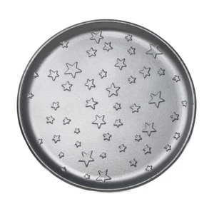Piatto di Natale Piatto Decorativo con Stelle di Legno Argento 30cm - Foto 1 di 1