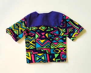 Barbie Ken Doll Clothes Vintage Short Sleeve Multi Color Shirt Top Mattel K384 - Picture 1 of 1