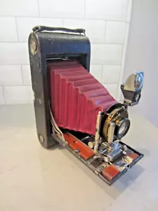 Antique Kodak No.3-A Folding Pocket Kodak B-3 Camera w Red Bellows Cherry wood - Picture 1 of 13