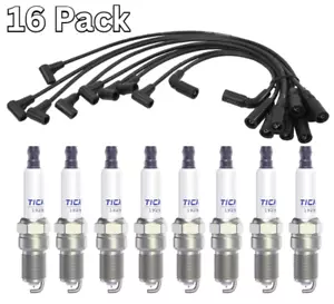 Spark Plugs and Wires Compatible with Chevy 5.7L 4.3L 5.0L, 41 993 19256067 with - Picture 1 of 7