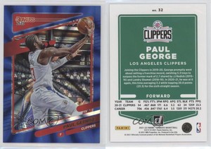 2021-22 Panini Donruss Holo Blue Laser /49 Paul George #32