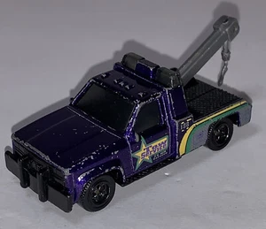 1987 Mattel Matchbox Gmc Wrecker Truck 188 1:72 B33 Purple Tow Service 24 Hr - Picture 1 of 10