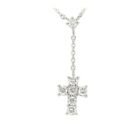 Vendome Aoyama Diamond Cross Necklace 0.23ct PT900/PT850 (Platinum) Used
