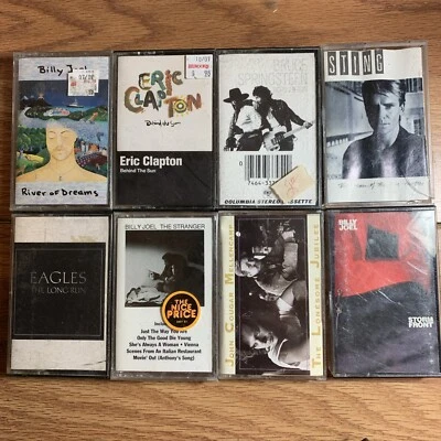 8Cassette Tapes 1970' 80s Music Springsteen Joel Cougar Mellencamp E - Image 1 of 4