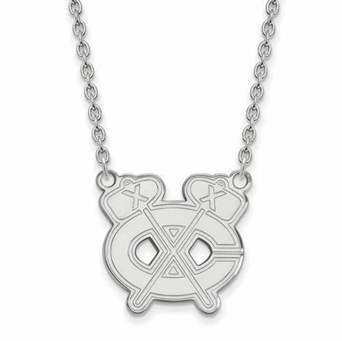 SS NHL Chicago Blackhawks Large Alternate Logo Pendant w/Necklace Cover
