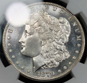 1879 S $1 Morgan Silver Dollar NGC MS65 Amazing Clean Cheek PL Surfaces *J361 - Picture 1 of 5