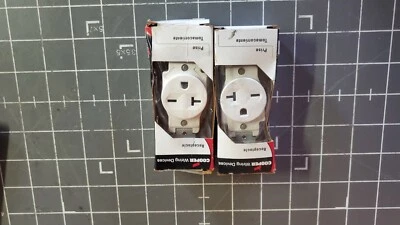 Cooper Wiring Devices Receptacle, 1876W-BOX / 2 Pole, 3-Wire 20A 250V (Lot of 2) - Image 1 of 4