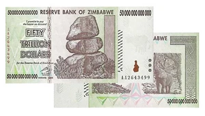 50 Trillion Zimbabwe Banknotes 2008 AA Series CIRCULATED With COA P-90 - Picture 1 of 1