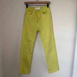 Mother Superior Jeans Women's Size 24 Neon Yellow The Tomcat Devil May Care - Picture 1 of 10