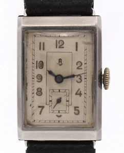 Vintage Glashutte Hand Wind Stainless Steel Rectangular Watch - Picture 1 of 8