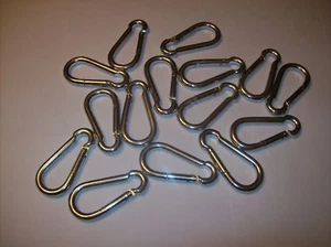 15 SNAP HOOK CARABINERS 3/8" 800lb STRENGTH CZCSH6 - Picture 1 of 1