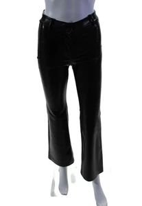Wilfred Womens Faux Leather High Rise Flare Leg Casual Pants Black Size 00 - Picture 1 of 7