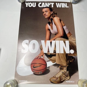Póster de Sabrina Ionescu You Can't Win So Win Nike Baloncesto 16x24 NY Liberty - Imagen 1 de 5