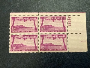 ICOLLECTZONE US C46 Plate Block VF NH offset on back (A900) - Picture 1 of 2